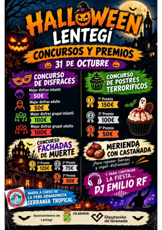 Lentegí celebrará la fiesta de Halloween con concursos y premios en metálico